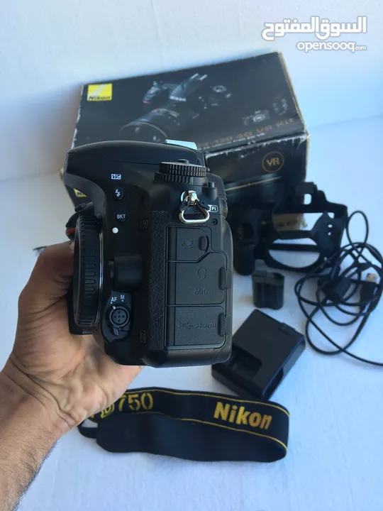 Nikon d750 شتر 14k مع الملحقات