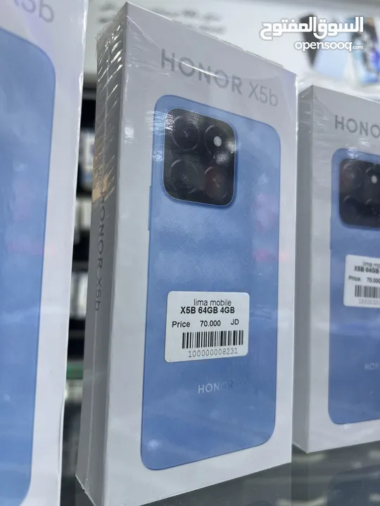 Honor X5b ( 64 GB / 4 GB RAM) هونور اكس 5 جديد مسكر بالكرتونة كفالة الوكيل في الاردن سنة كاملة