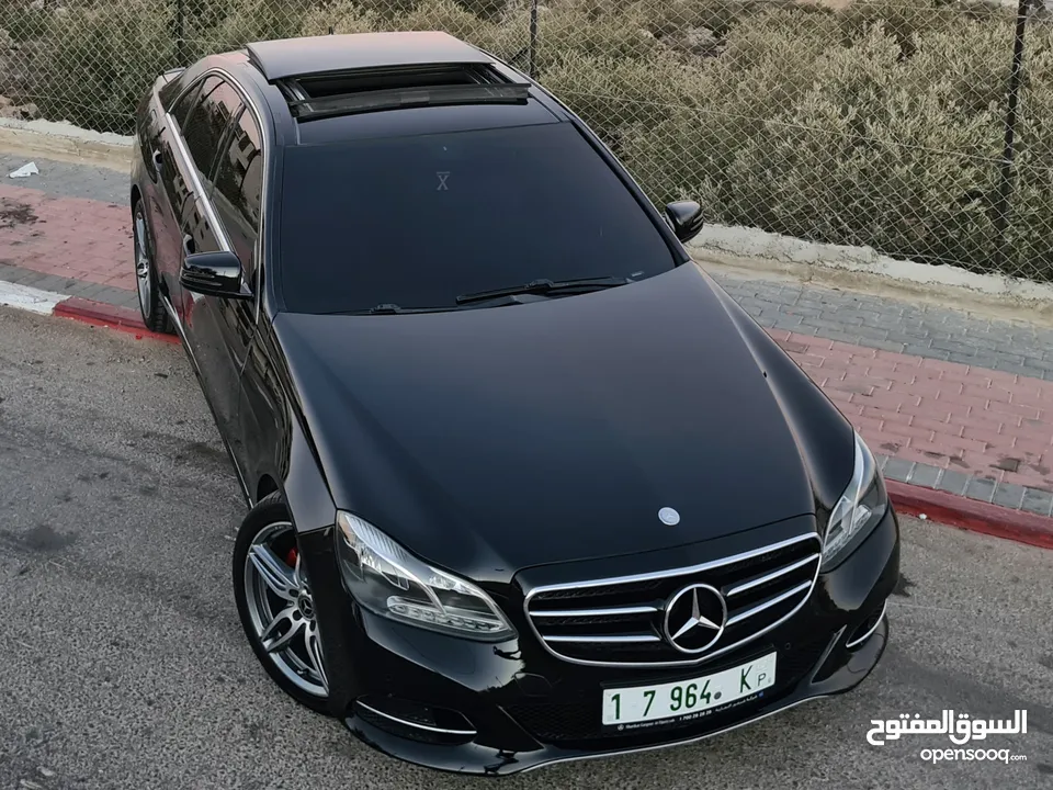 Mercedes Benz E200 / W212  فل إضافات مع بانوراما / صالون جلد بني عداد حقيقي 102,000 K.M / فحص نخب