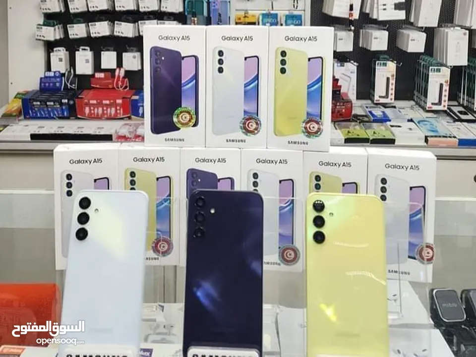 جهاز مشغل ايام Samsung A15 رام 8 و 12 و 16 الجيجا 128 و 256 هدية كفر ولزقة وشاحن الاصلي متوفر توصيل