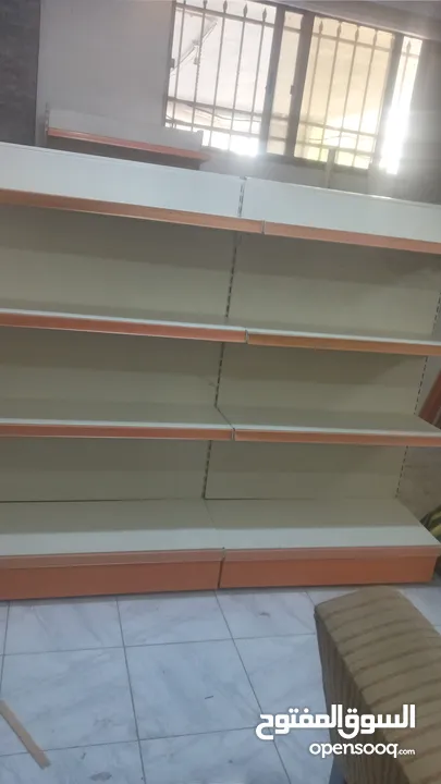 رفوف مزدوجة وسطية ورفوف حائطية عابدين للبيع