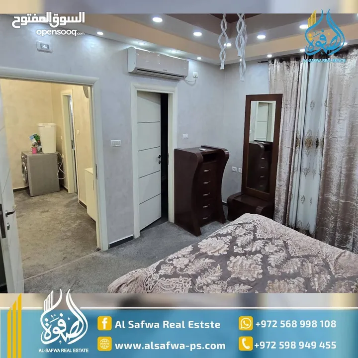 شقه مميزة مفروشه للايجار مع ترس قرب بلديه رام الله