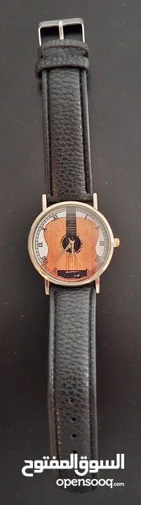 ساعة كلاسيك جيتار Leather Strap Guitar Watch