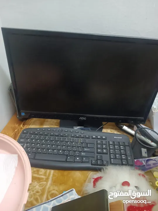 كمبيوتر مع طباعه hp