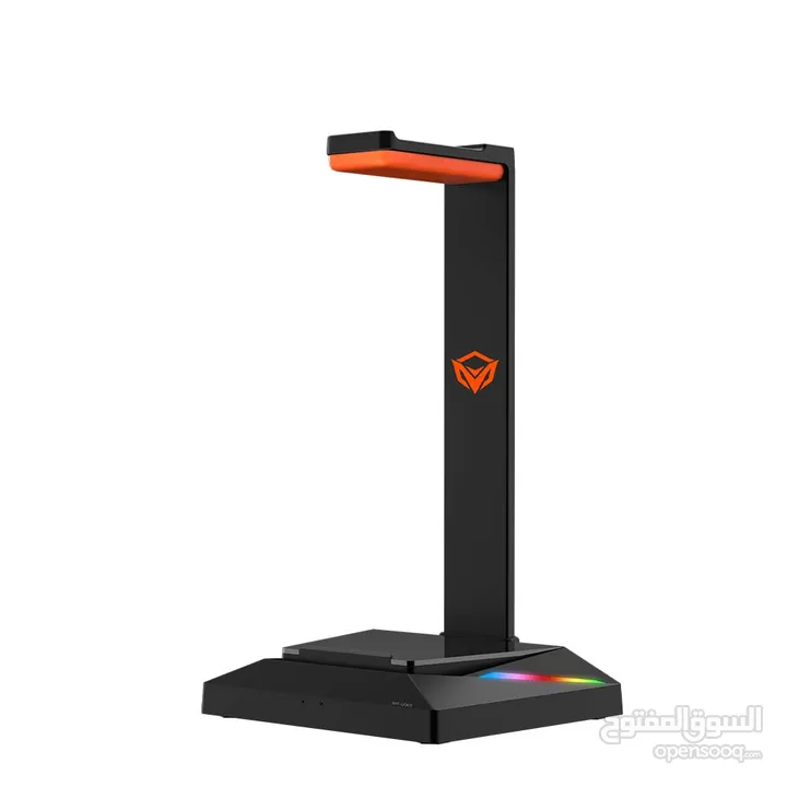 Meetion U003 RGB Stand For Gaming Headphone حامل قاعدة سماعات مضاءة مع مداخل