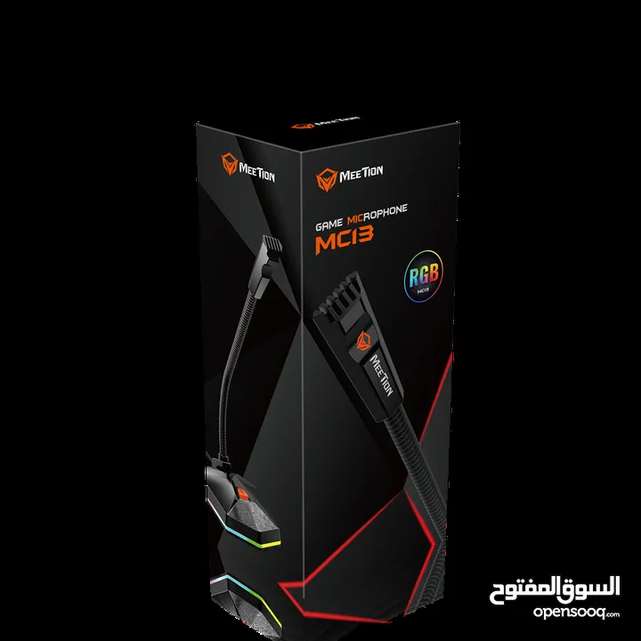MEETION GOOSENECK WIRED MC-13 RGB GAMING MICROPHONE-مايكروفون سلكي للالعاب والمحاضرات
