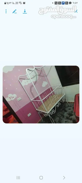 تخت أطفال حديد من أيكيا استعمال خفيف
