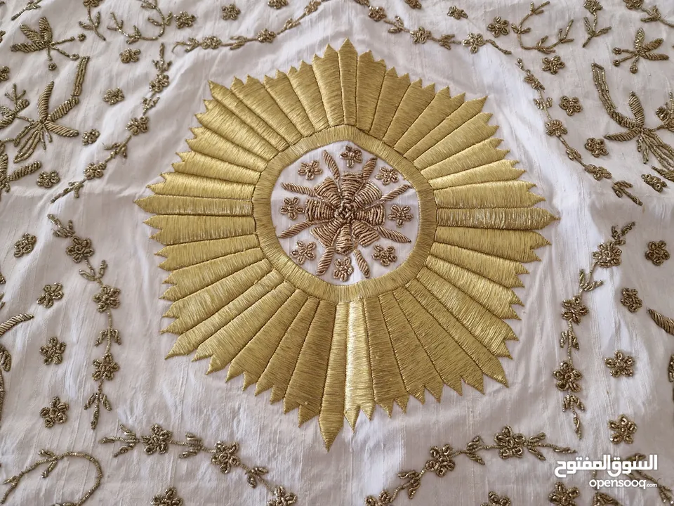 شرشف طاولة تطريز هندي  Embroidered silk  tablecloth for decor