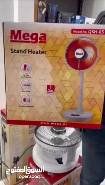 صوبة المروحة العامودية 1000W من ميجا   دفاية كهربائية عاموديه ، شكل مروحة من شركة MEGA الاصلية