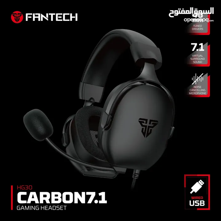 FANTECH HG30 CARBON 7.1 Surround Sound Gaming Headset Black