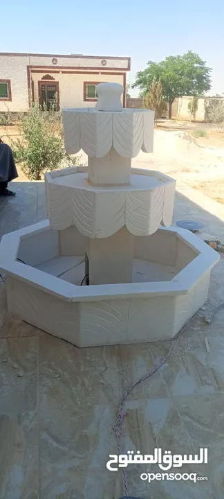 نوافير وشلالات وباربيكو وجميع انواع ديكورات الحجر الطبيعي  العنوان الزرقاء الجديده
