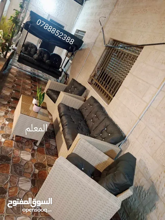 مرجيحة 3مقاعد مرجيحه عش بلبل طقم رتان طقم خارجي طقم حدائق كرسي بحرعضم كراسي تشميس كراسي بلاستك طاولة