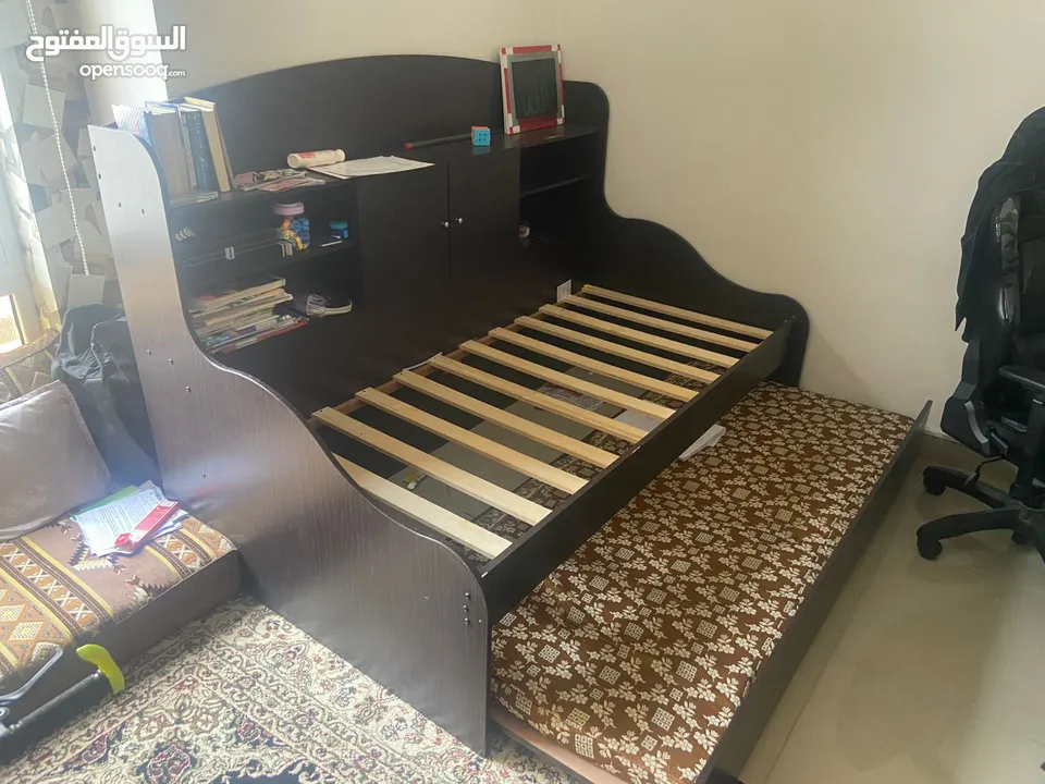 bed for sale with sliding extra bed