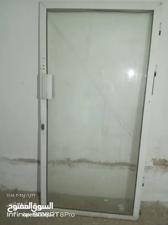باب المنيوم جاهز بدون إطار