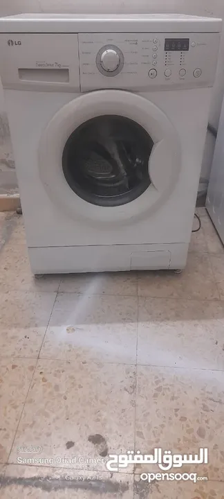 غسالة ال جي بحال جيده شغاله ميه بل ميه 7 كيلو