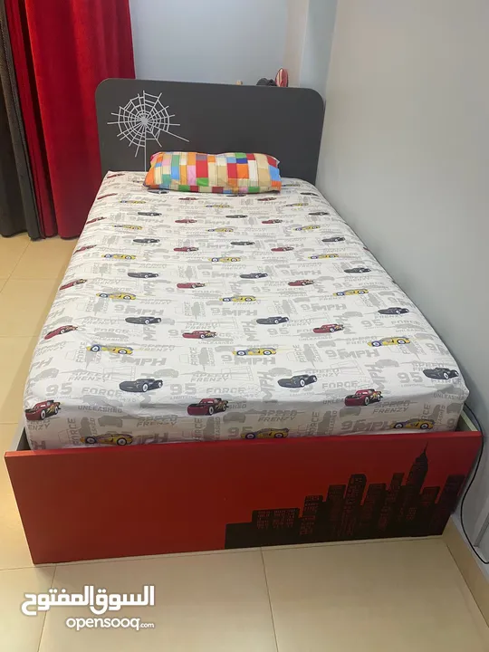 Bed (Home Center) with  recently purchased Mattress