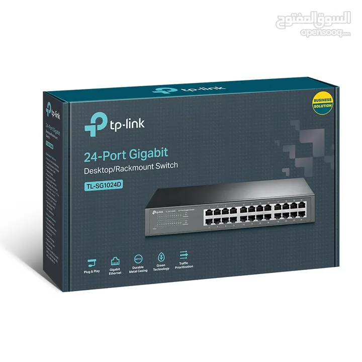 موزع شبكة انترنت 24 مدخل  TP-link Internet Switch 24x RJ45 Ports TL-SG1024D 1000/MBps