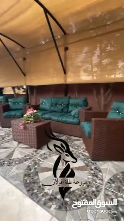 مزرعة واستراحة عائلية فاخرة مفروشة بالكامل  جلسات خارجية مظللة  مسابح خاصة شواء وبرك طبيعية