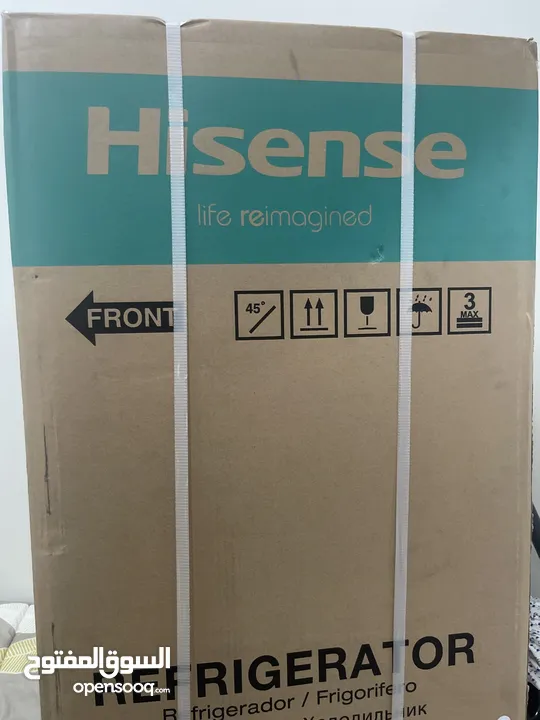 ثلاجة هايسنس ب بابين جديد جدا 260 لتراً  43 كيلو two-door refrigerator 260 liters  Brand new HİSENSE