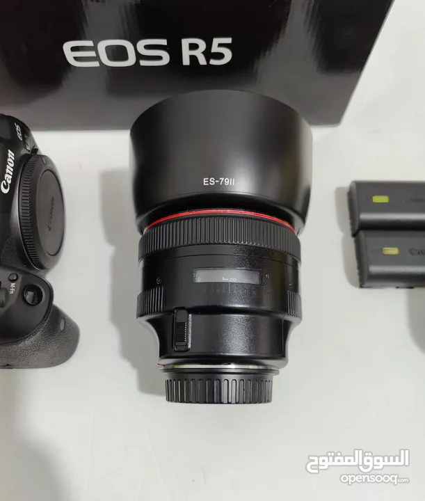 Canon R5 with warranty, Canon R6 Clean, EF 85mm f1.2 mark 2, EF 100mm f2.8, battery Grip & Battery