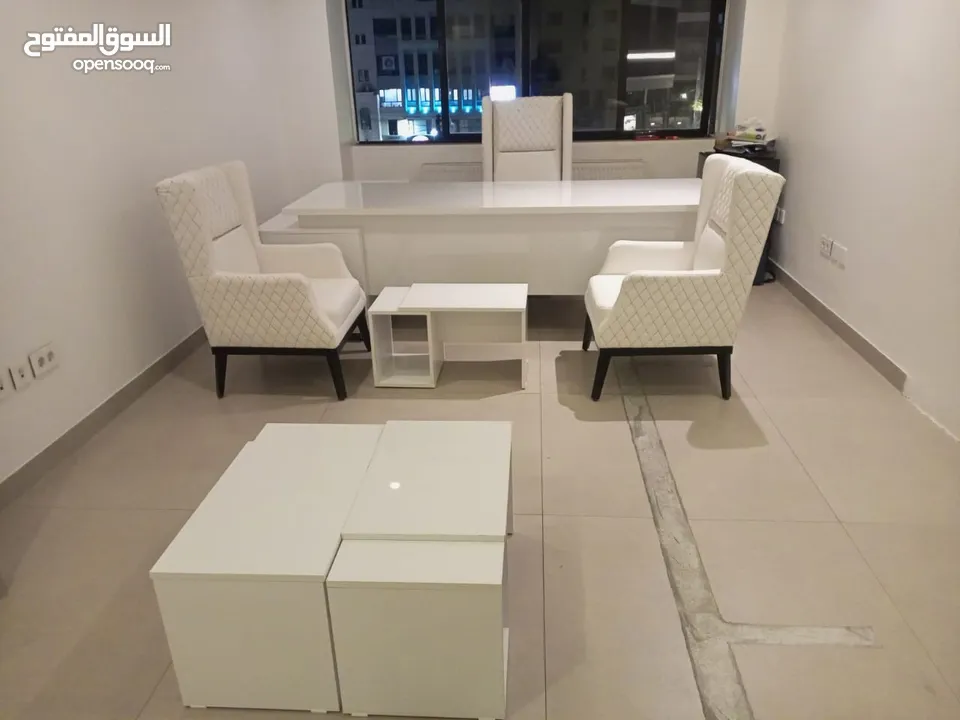 مكتب مدير مودرن مع خزانة للملفات خشب هاي جلوس مع إمكانية اختيار اللون والقياس