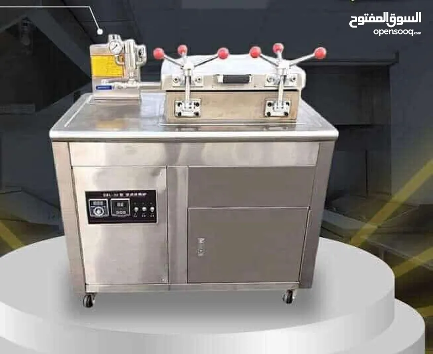 ماكنة بروستد غاز 5 دجاجات جديد  كهرباء 1 فاز