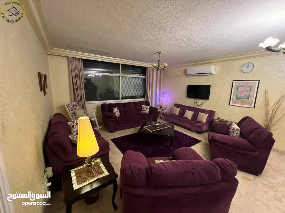 شقة استثمارية مفروشة للبيع في الدوار السابع قرب كوزمو طابق ثاني 121م بسعر مغري