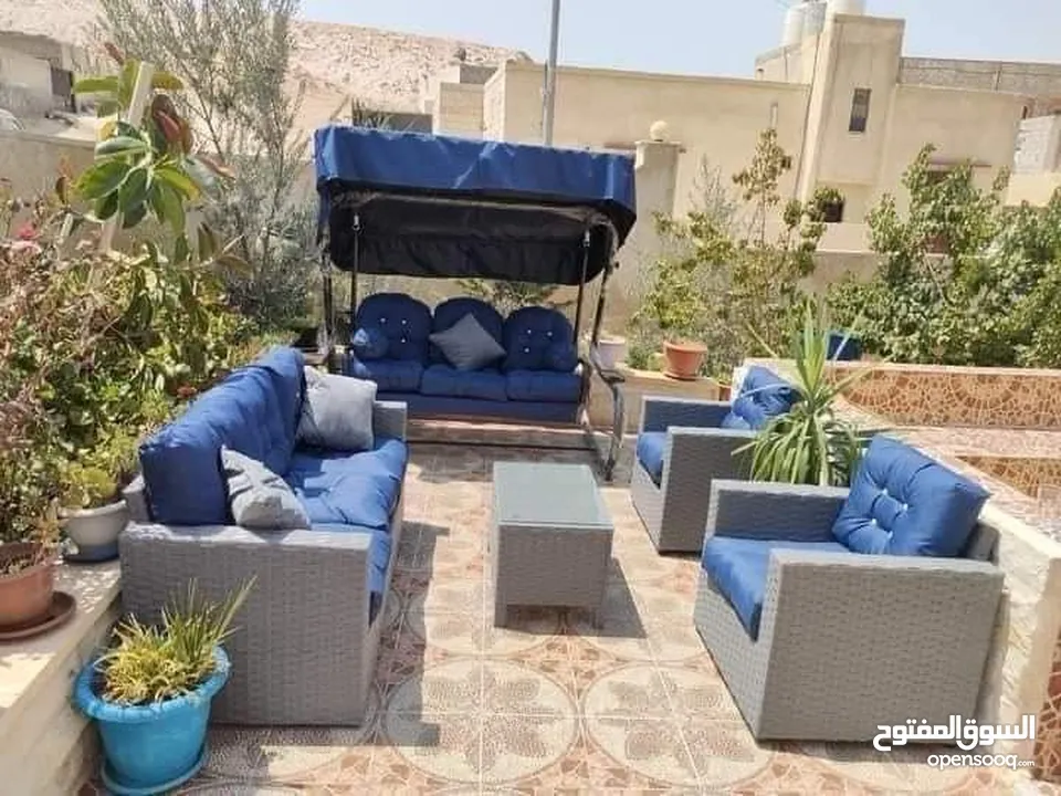 طقم راتان 5 مقاعد 125د شامل توصيل داخل عمان  يتوفر أطقم رتان سباعي  يتوفر جميع الالوان  راتان بيور
