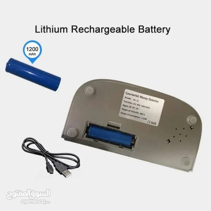 كاشف عمله شحن محمول او مكتبي كاشف لكل انواع العمله و النقود المزوره اضائه UV مع مكبر