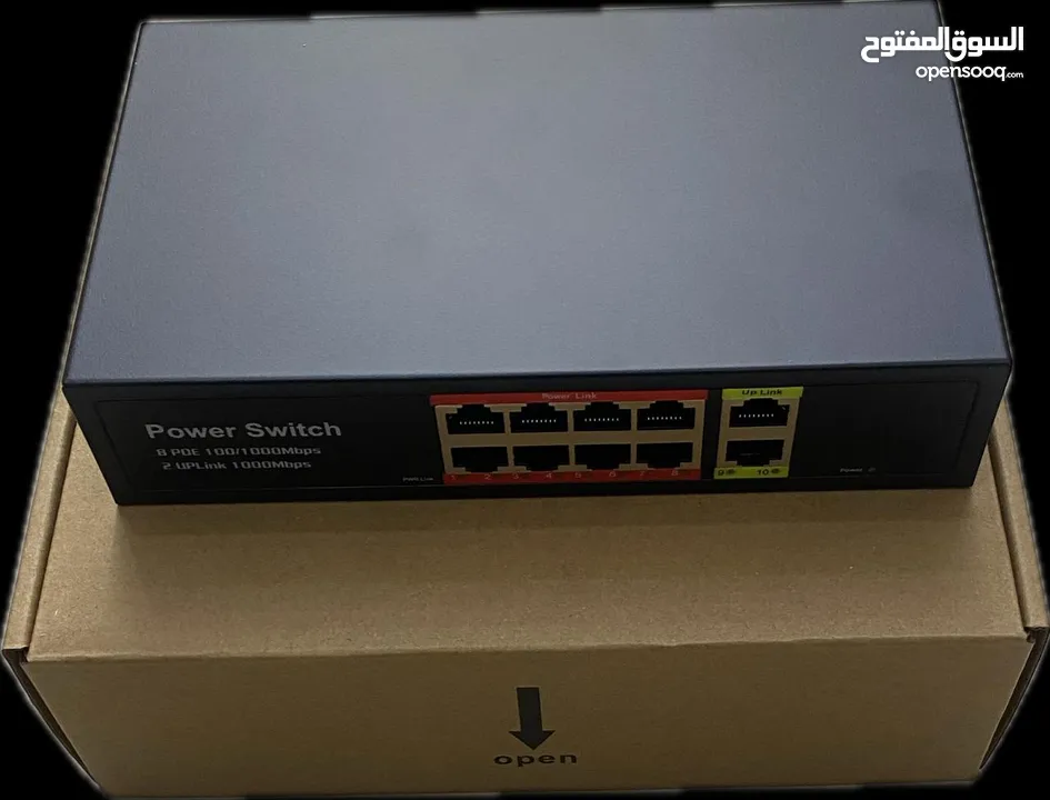 سويتش POE جيجابت 8 قنوات + 2 Uplink   POE SWITCH GIGABIT 8 CHANNELS + 2 UPLINK