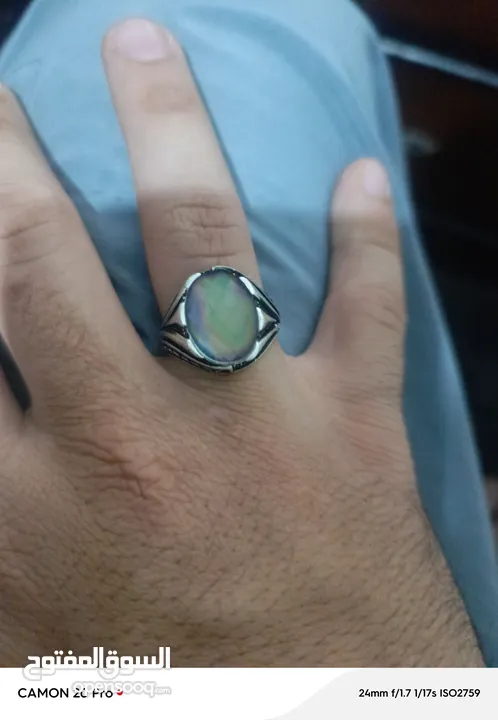 خاتم فضه مختوم 925