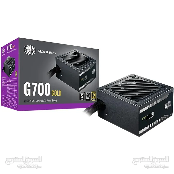 باور سبلاي كولر ماستر لأجهزة الجيمنج 700 واط حقيقي COOLERMASTER 700W 80+ GOLD GAMING POWER SUPPLY