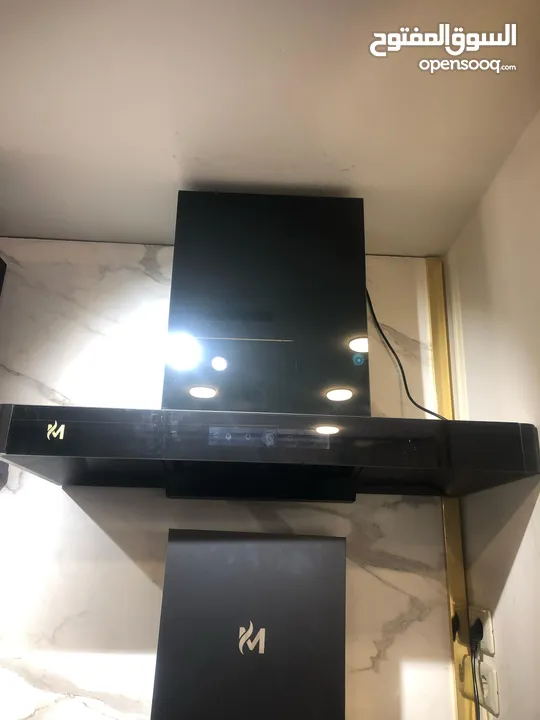 شفاط مطبخ تصميم أنيق وحصري نوع MS قوة شفط عالية إضاءة LED فلاتر سهلة الفك حرق سعر 99د فقط لفترة