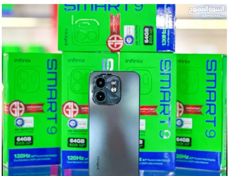 جهاز جديد Smart 9 رام 6 و 8 جيجا 64 و 128 مكفول سنة متوفر توصيل