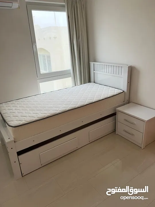 Brand New Single Bed set with mattress and side table