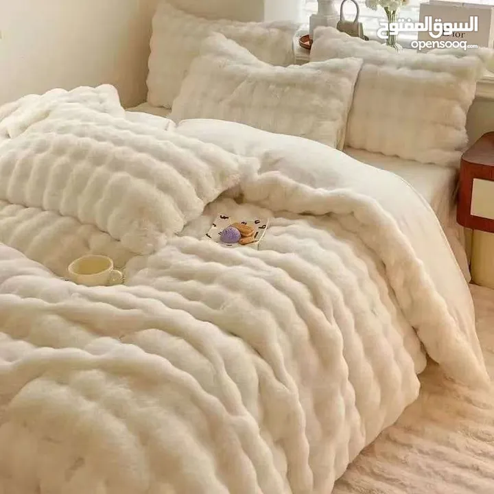 الأفخم والأجمل لشتاء 2026 وصل  لحاف فقاعات الأرنب المخملي