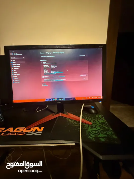 شاشة العاب acer 24inch 1ms/165hz