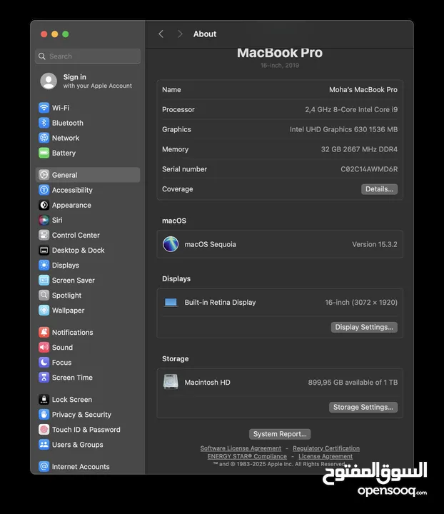 Apple MacBook Pro 16“ Intel i9-9980HK 32GB 1 TB AMD Radeon Pro 5500M 4GB Touch Bar