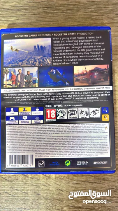 GTA 5 سيدي بلاستيشن4  بحالة ممتازة