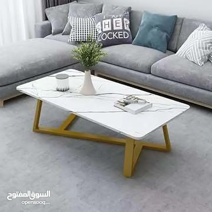 طاولات وسط بتصميم راقي وعصري طاولة بتخطف الأنظار! سطح أنيق بخامات عالية الجودة وقاعدة حديد قوية