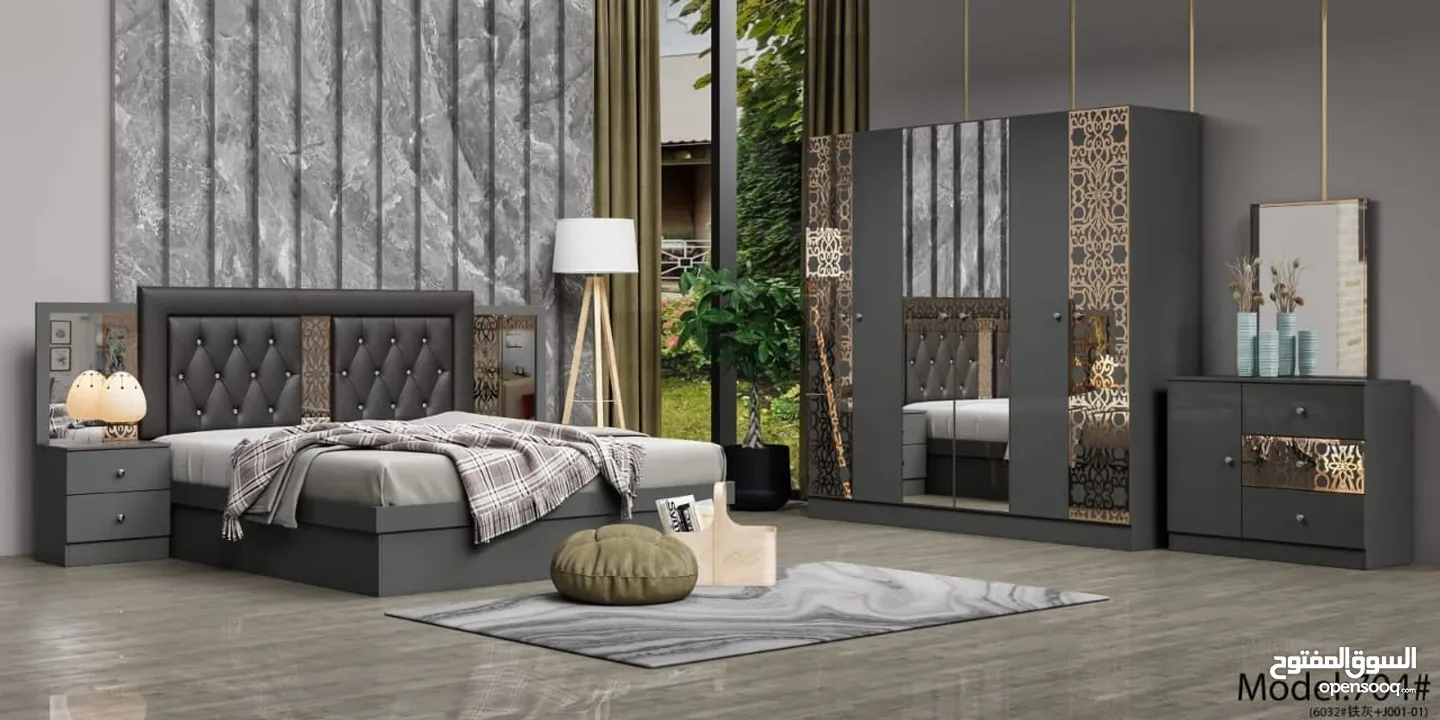 CHINA BEDROOM SET 7 PCS WITH MATTRESSS WITH FITTING L/غرف نوم مع دوشج مع ترکيب