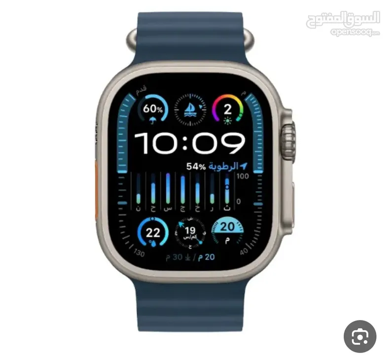 APPLE WATCH ULTRA 2 49mm ابل واتش ألترا 2 حجم 49  مسكره فلكرتونه كفاله ابل سنه 12 شهر
