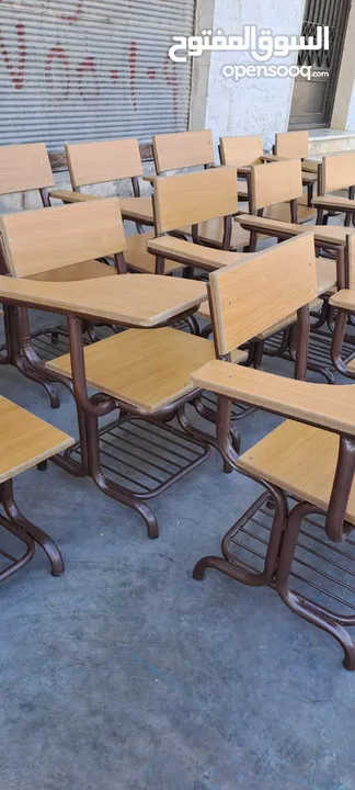 مقاعد مدرسيه مزدوجة مع مفرد حديد ثقيل وخشب ماليزي جميع الأوان