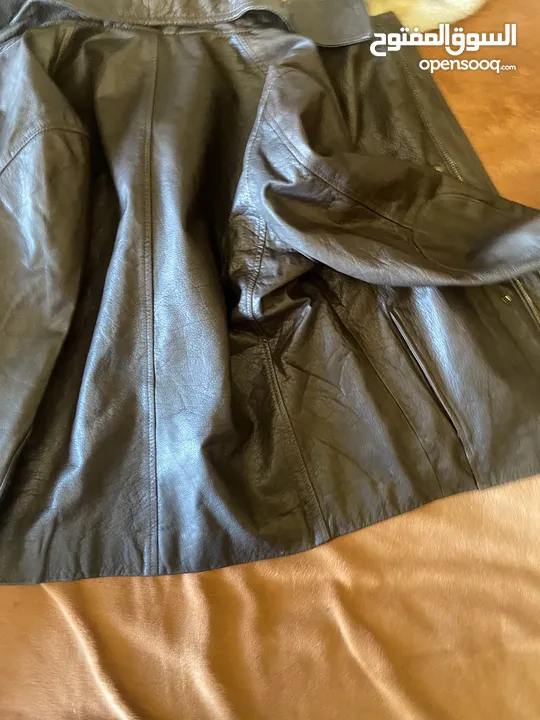جاكيت جلد hidesign leather jacket