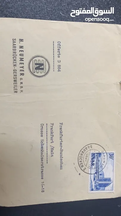 مجموعه من الكروت البريديه الالمانيه و الرسائل و البطاقات البريديه  في مناسبات و منها اصدار البريد ا