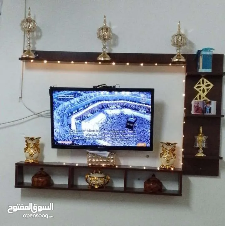 رف شاشة التلفزيون خشب لامنيت مميز