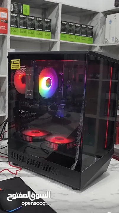 كمبيوتر جديد i5 9th Ram 16gb Ssd 500gb Gtx 1660 super شاشة 24 100hz كيبورد+ماوس+سماعة+ماوس باد