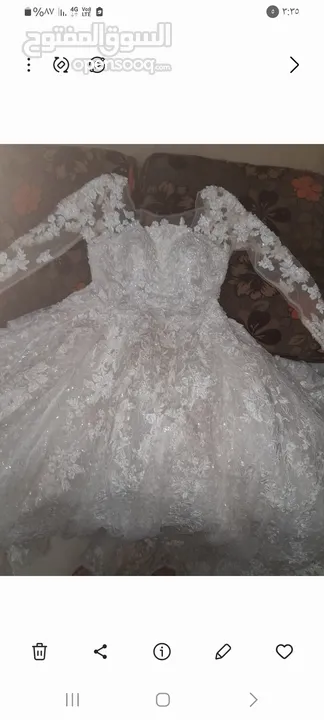فستان عرس  لبسة واحدة للبيع