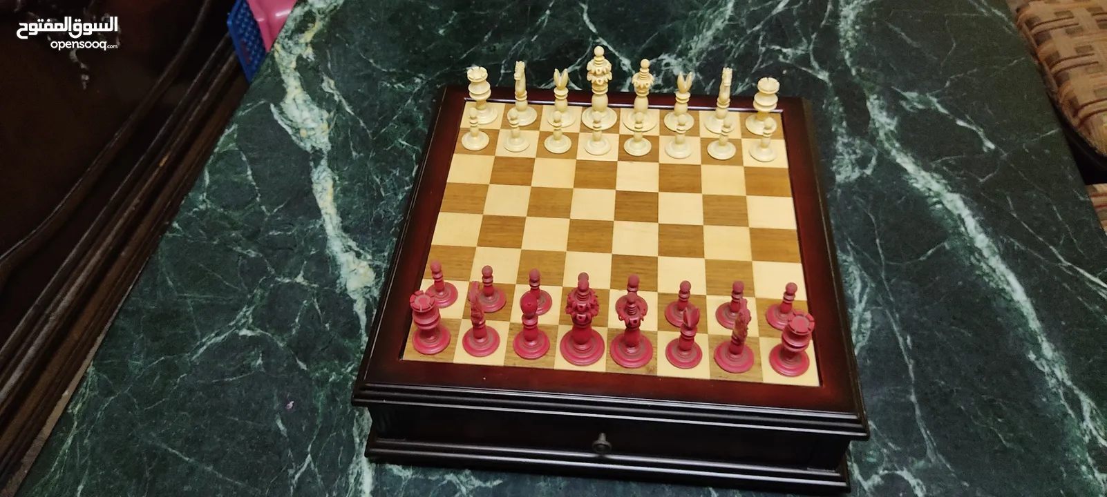 شطرنج تحفة ديكور من الخشب الفاخر