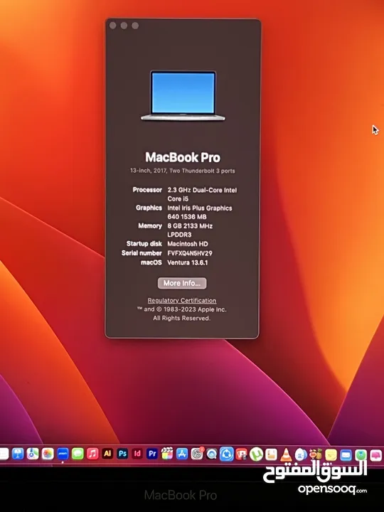 MacBook Pro 2017, Excellent condition